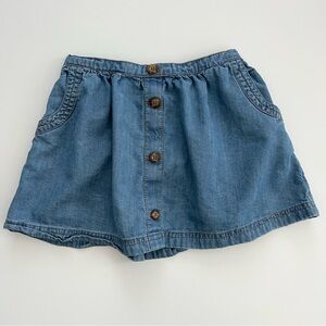 KIDS Lands' End Light Blue Denim Skirt - XS